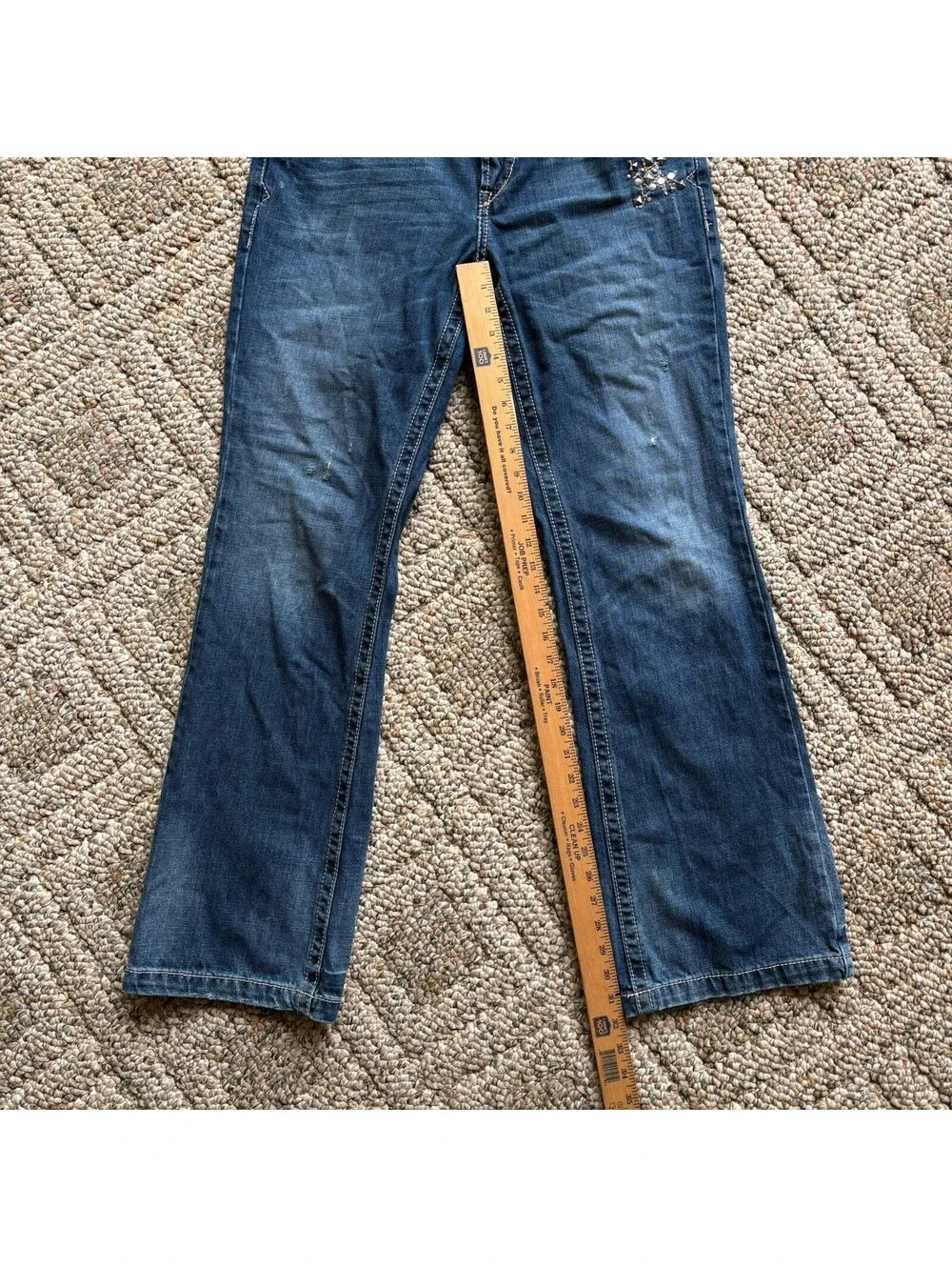 Ariat Amber Bootcut Jeans Womens 32 R Cotton Medium Blue Cowgirl Denim